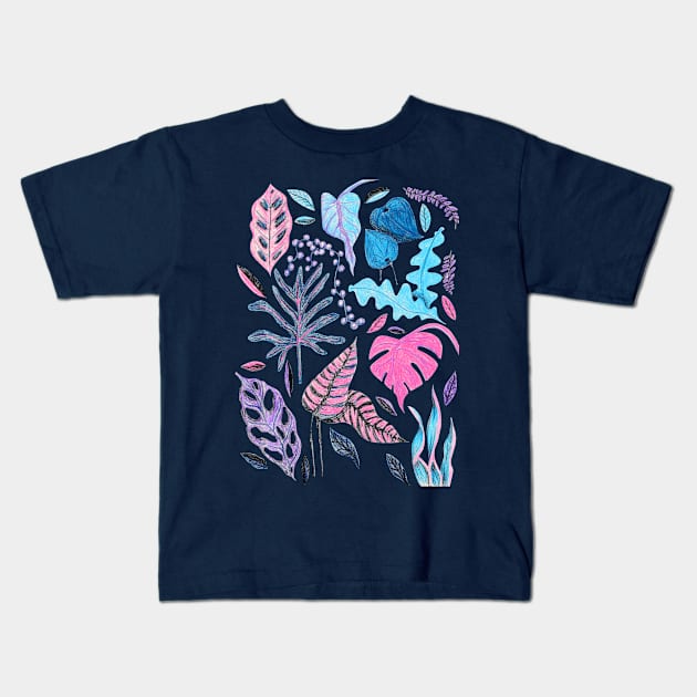 Herbarium House Plants Kids T-Shirt by Jess Illustrates